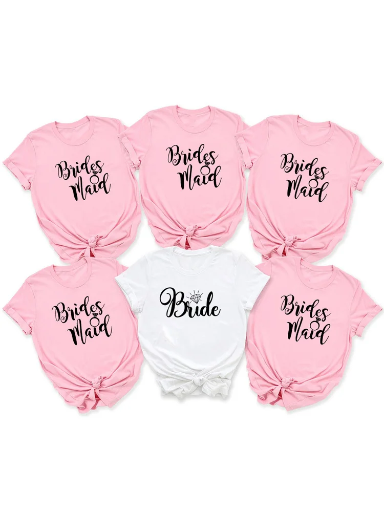 Bride Bachelorette Party Brides Team Maid Of Honor Summer Women T-shirt