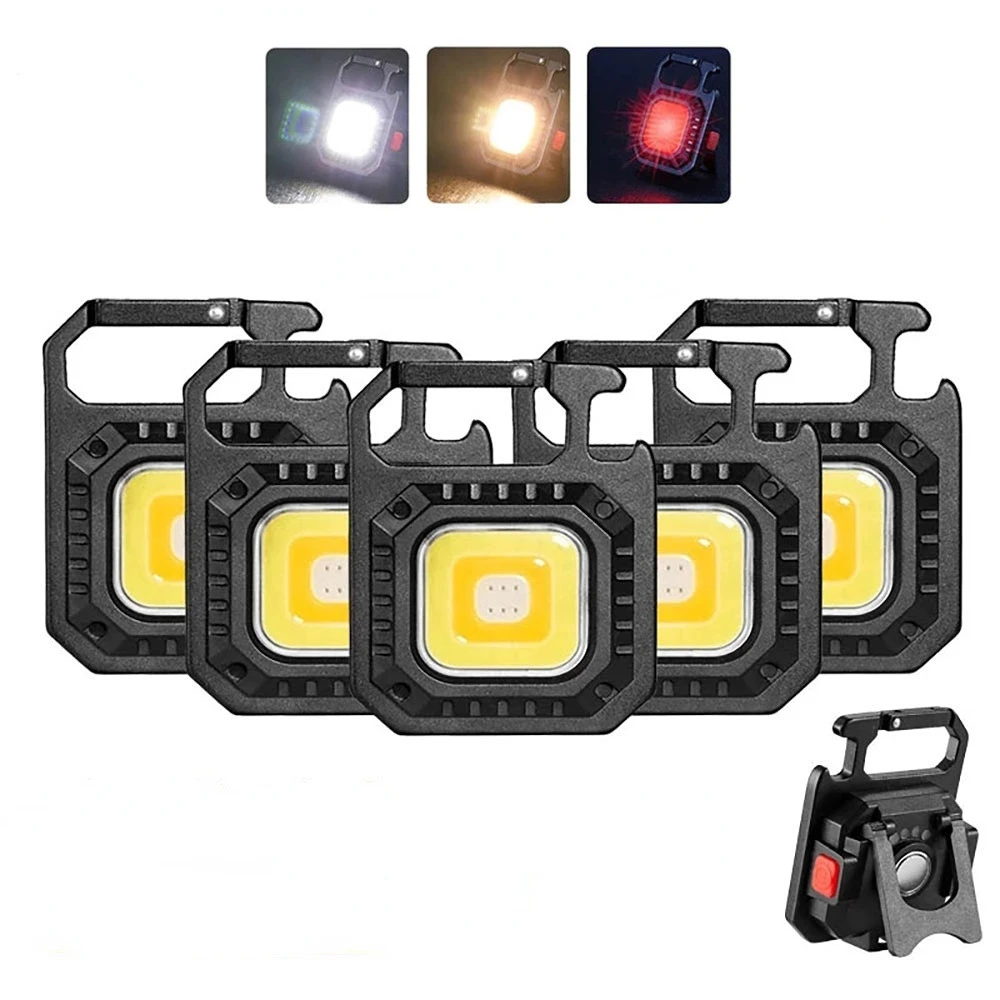 

10~30pcs Mini Portable Keychain Light Waterproof Flashlight Rechargeable USB Charging Emergency Work Light Powerful Torch