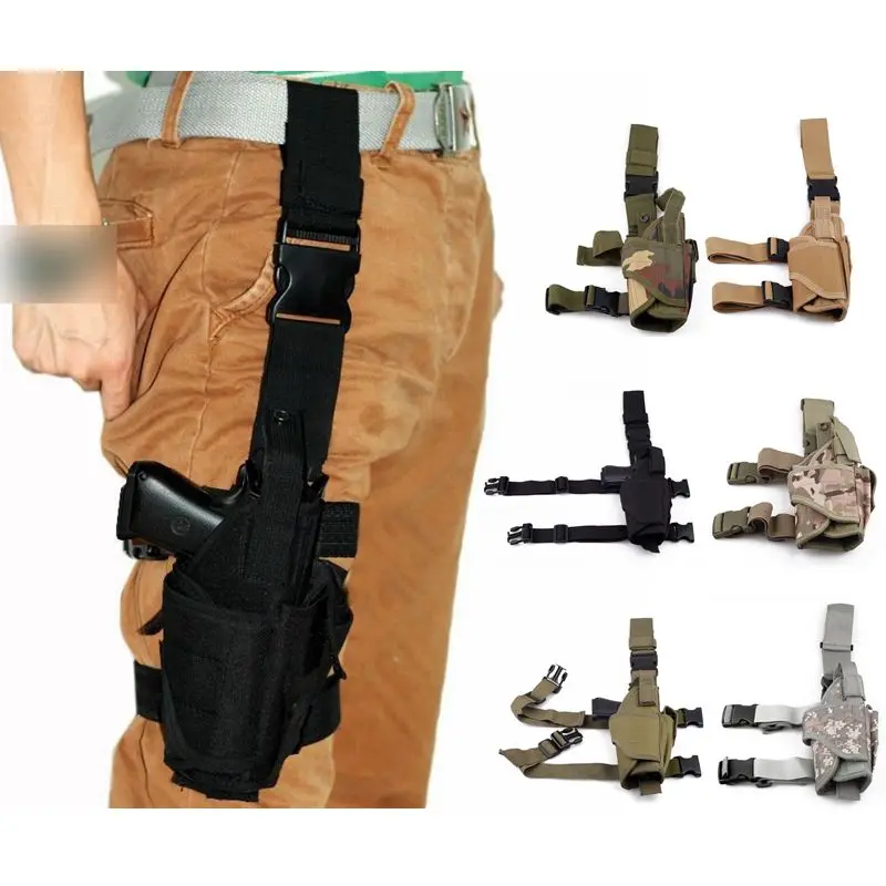 Wraparound Adjustable Leg Holster Military Tactical Gun Bag Shooting Pistol Stock Thigh Holster Fits Any Model