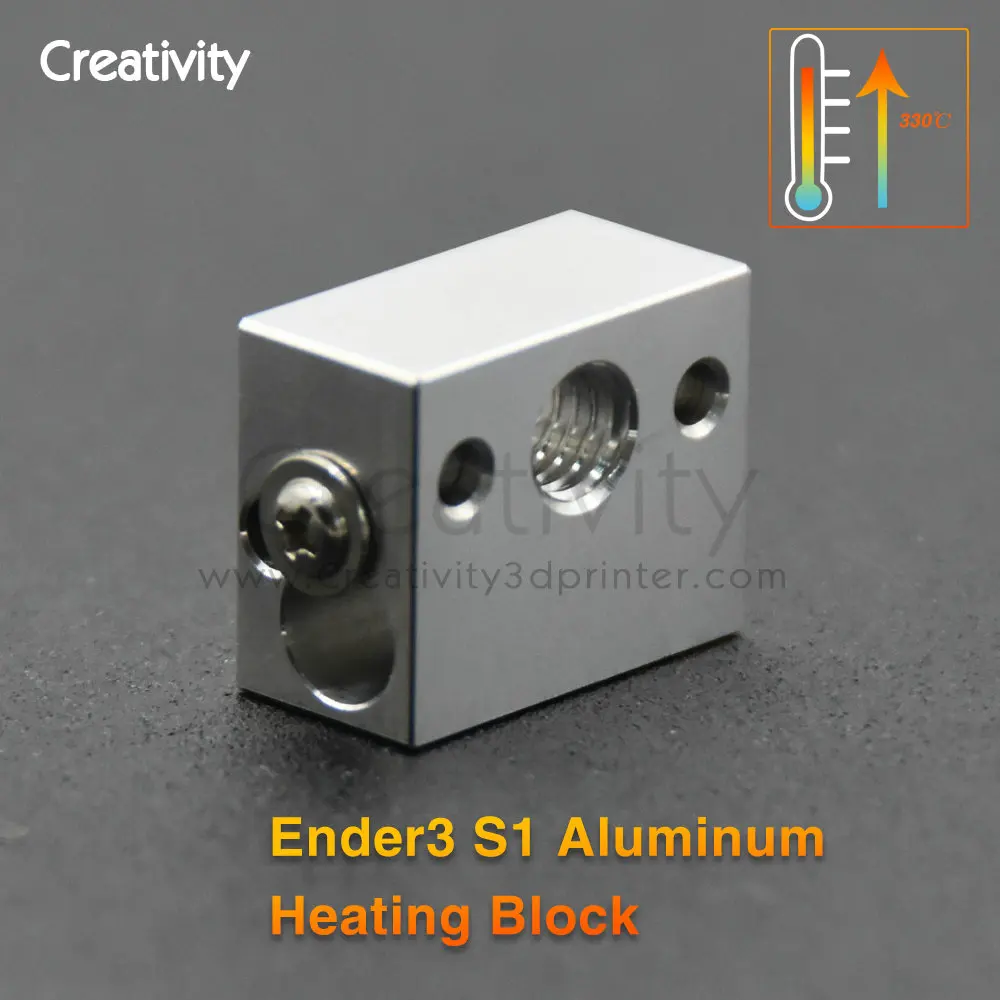 Ender 3 S1 Heat Block Copper Plated Heat Block Throat High Temperature For Sprite Extruder Ender-3 S1 CR-10 Smart Pro