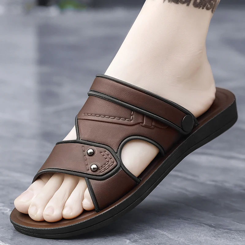HOLY 75 SANDAL IN DARK GRAY GRAINED CALFSKIN