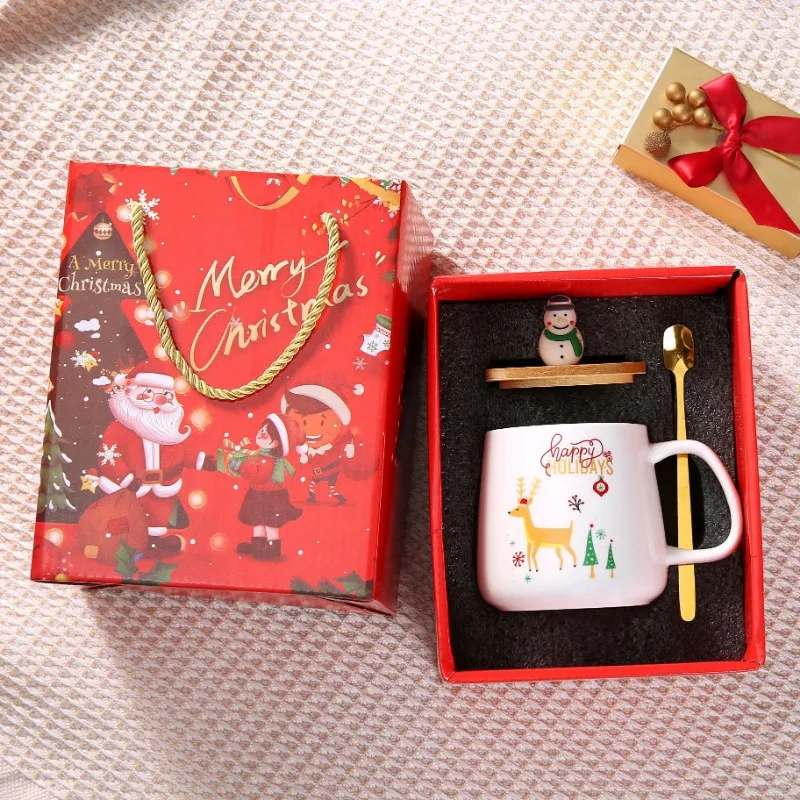 Red Cherry Hani Ceramic Pastel Coffee Mug 350ml | Nordic Modern Coffee Mug with Gift Box