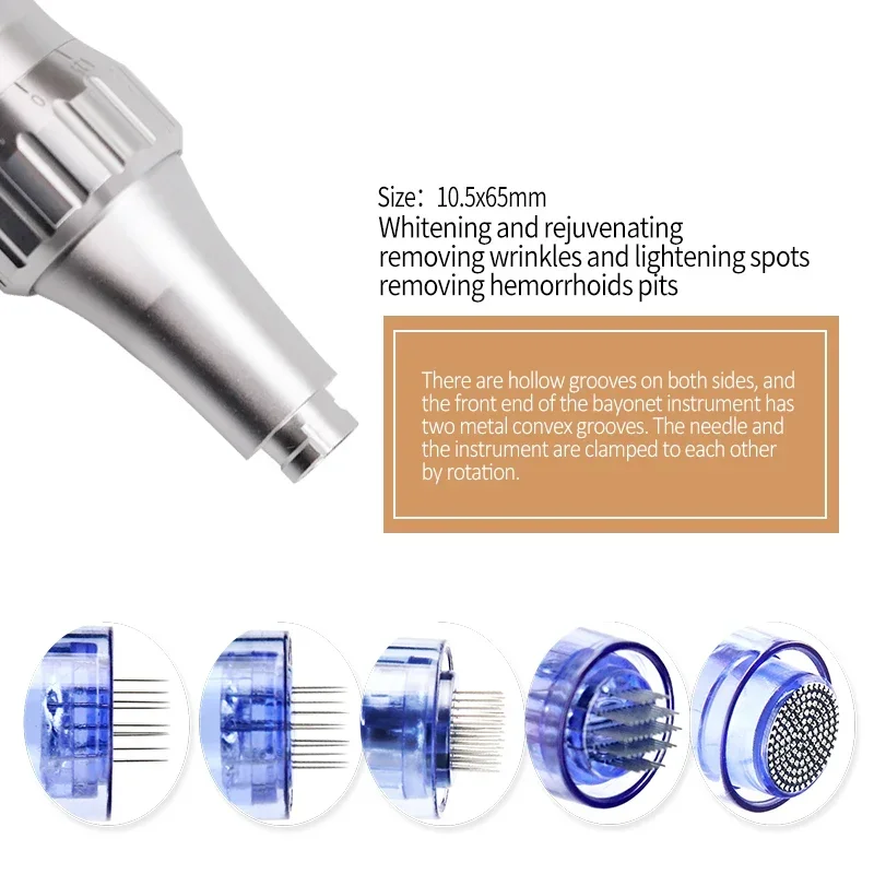 10/20/50/100Pcs Bayonet Dermapen Micro Needles UltimaA6 Dr.imp Pen Microneedling 9/12/36/42Pin/Nano Cartridge Tips MYM Stamp bayonet needle