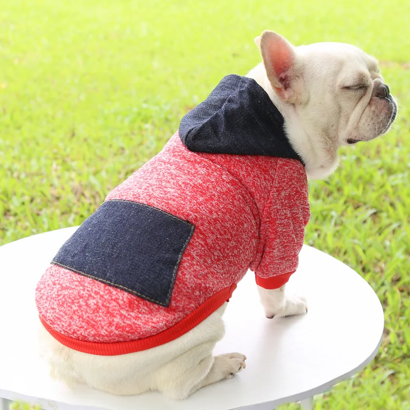 

Autumn And Winter Dog Sweater Cowboy Pocket Two-Legged Clothes Sports Style Pet Clothes Dog Cat Warm Sweater Pet Clothes