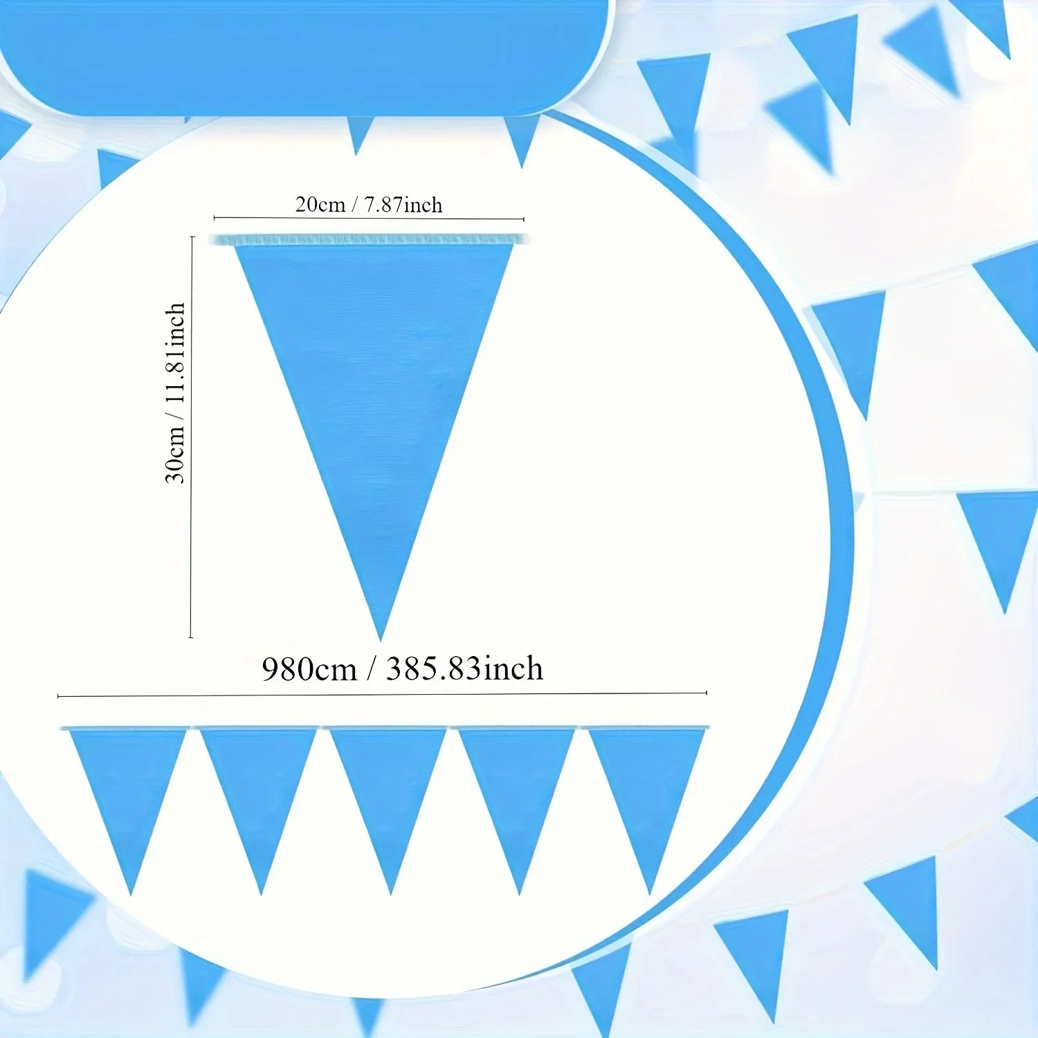 Pennant Banner Flag String Hanging Triangle Bunting Flag 33 ft 20 Pcs for Party Celebration Holiday Wedding Decoration