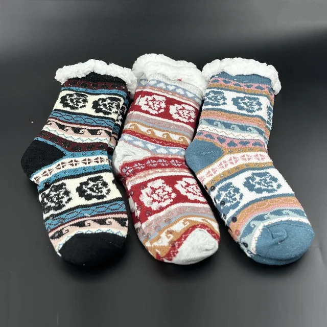 Calzini Invernali Super Morbidi Per Donna - Calze Termiche Spesse Per Casa E Letto | Regalo Natalizio Ideale - Foto 2