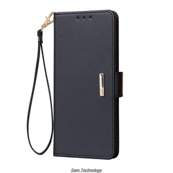 Magnetic Buckle Leather Wallet Case with RFID Blocking - Elegant Flip Cover for Oneplus 10R (WJT Black)