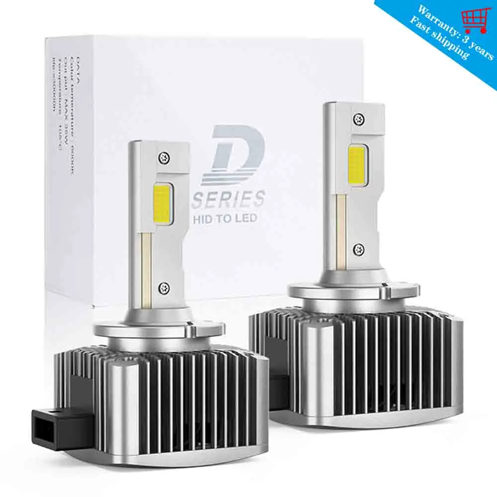 Brightest D1S/D1R/D1C LED Headlight Bulbs 120w 24000lm High and Low Beam  Xenon HID Replacement Lights
