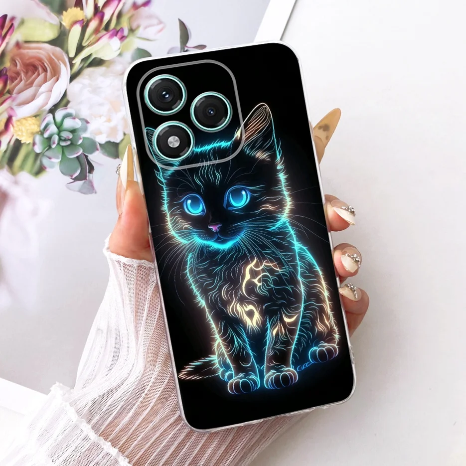 Stylish Clover Lotus Painted Soft Silicone Case
