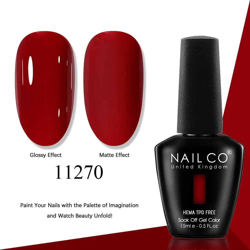NAILCO Gel Nail Polish Pink Collection - 15ml Glitter & Nude UV LED Gel Varnish Set