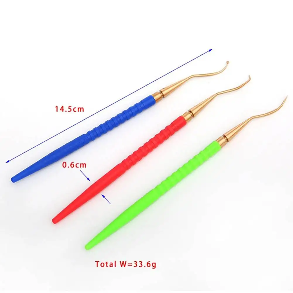3pcs Scuba Diving O-Ring Remover Plastic Handle Brass Pick Parts Remove O Rings Scuba Diving Repair Tool Kit