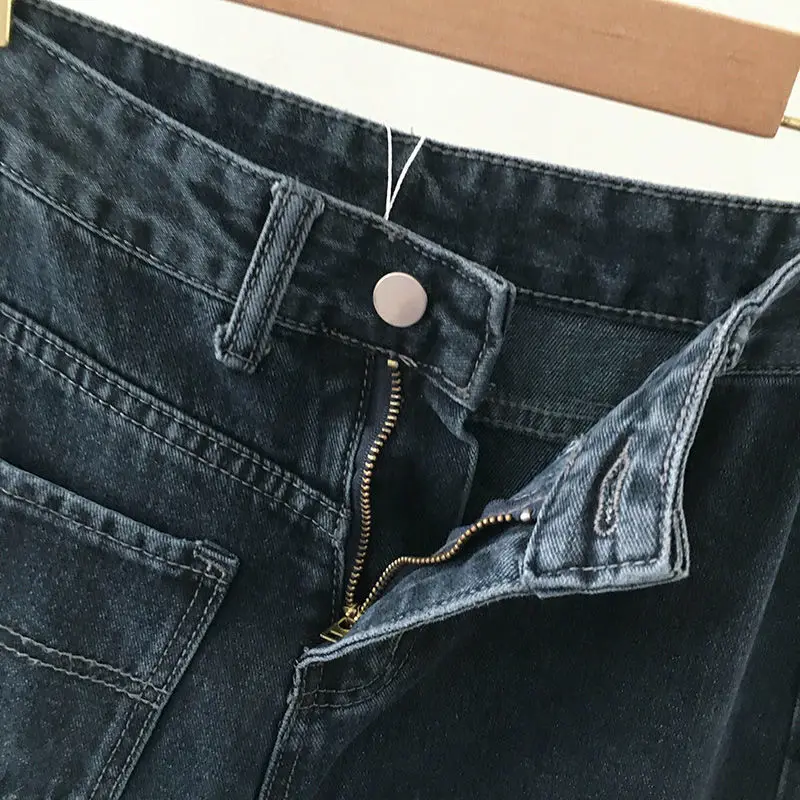 Mom Jeans Woman High Waist Casual Pants Vintage Streetwear Straight Leg Jeans Ladies Korean Cute Denim Y2K Pants Trousers Women
