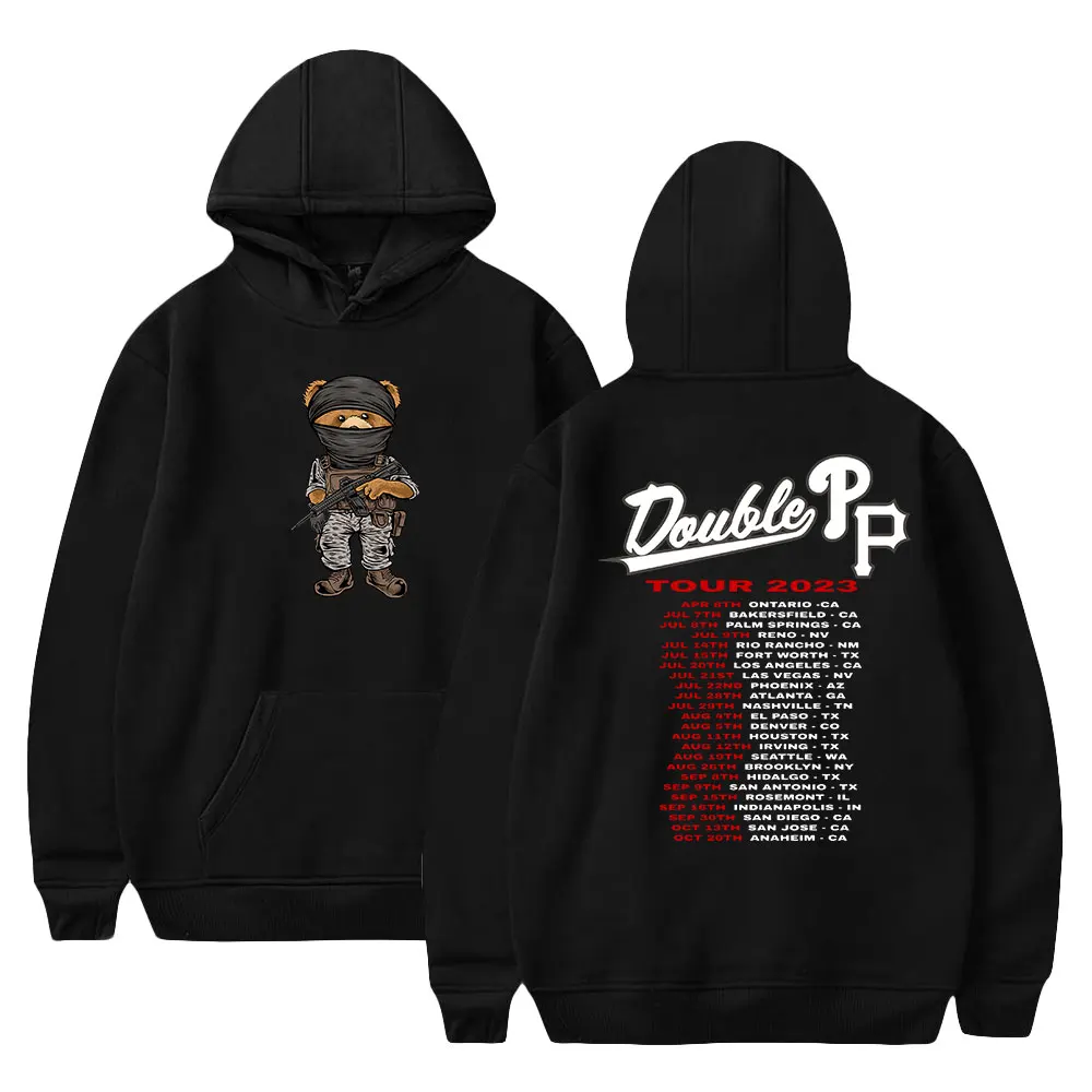 

Толстовки с капюшоном pesos Pluma Double Pp 2023 Tour Hoodle Rapper Touring Merch принт унисекс модный Забавный Повседневный стиль хип-хоп