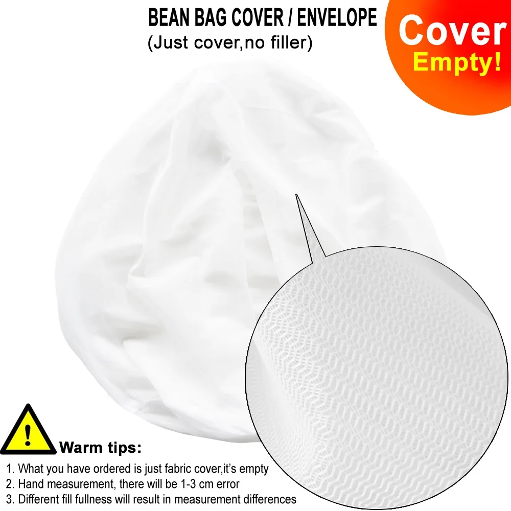 Bean Bag Sofa Insert Core 150-240L without Filling Polystyrene Foam EPS Ball Beanbag Filler Big Inner Stuffing Wash Bag Zipper