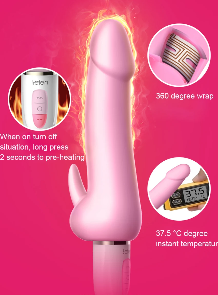Leten Smart Heizdildo Mit Klitorisstimulation Und Vibrator_voghion.com