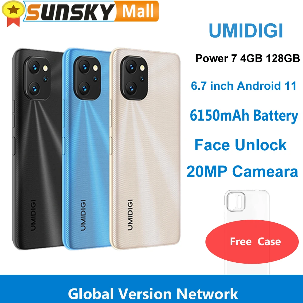 Umidigi Power 7 4gb 128gb Global Version 6150mah Battery  Inch Android  11 Unisoc T610 Octa Core 4g Nfc Otg Dual Sim Phone - Mobile Phones -  AliExpress