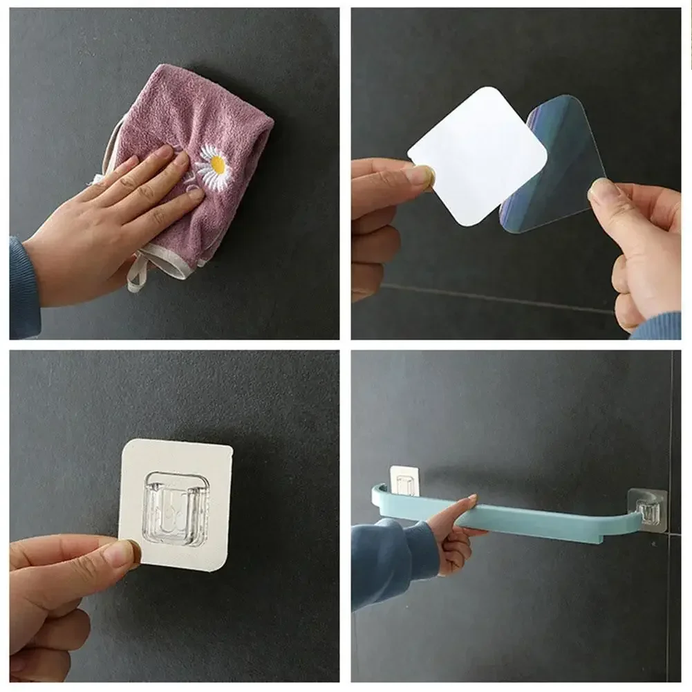 Adhesive Towel Rack for Bathroom Wall Mounted Hanger