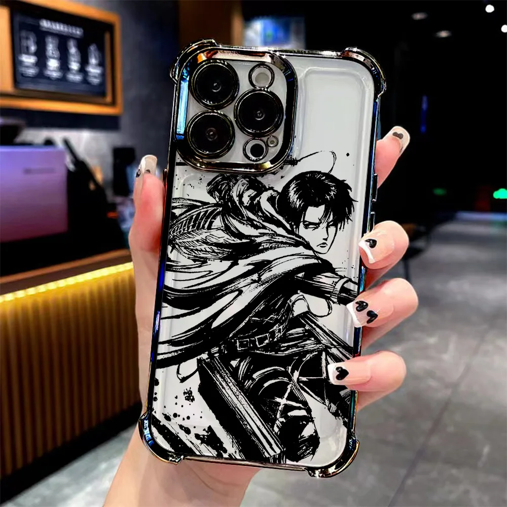Stylish Attack On Titan Inspired Phone Case with Metallic Finish