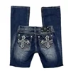Hip Hop Rock Revival Embroidered Jeans 2024 New American Style Street Wear Loose Casual Y2k Wide Leg Jeans Fall Guys Men Jeans 5