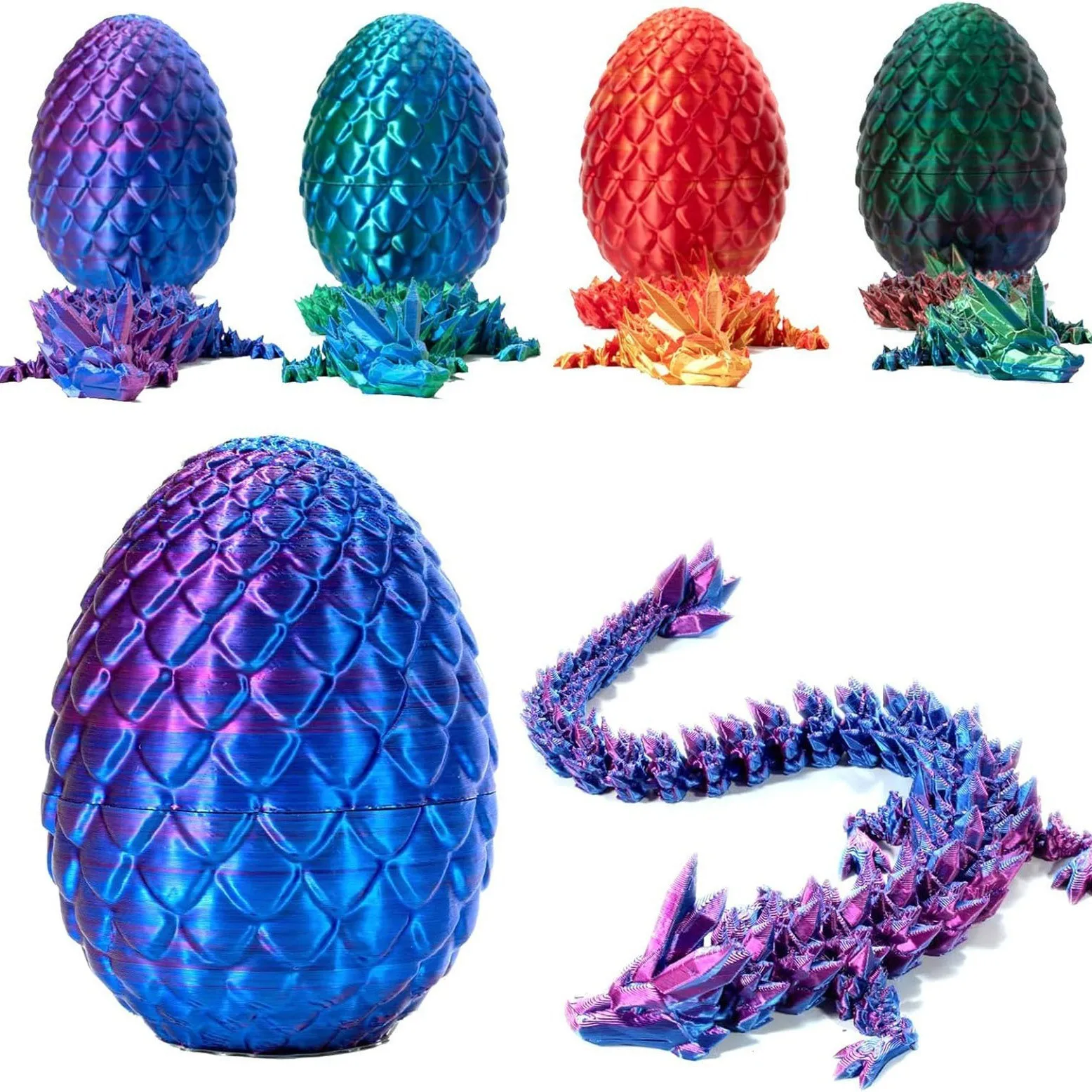 

Multi Joined Movable 3D printing of dragon models with dragon eggs adult toys Children's toysModel Decoration Ornament Toy Gifts