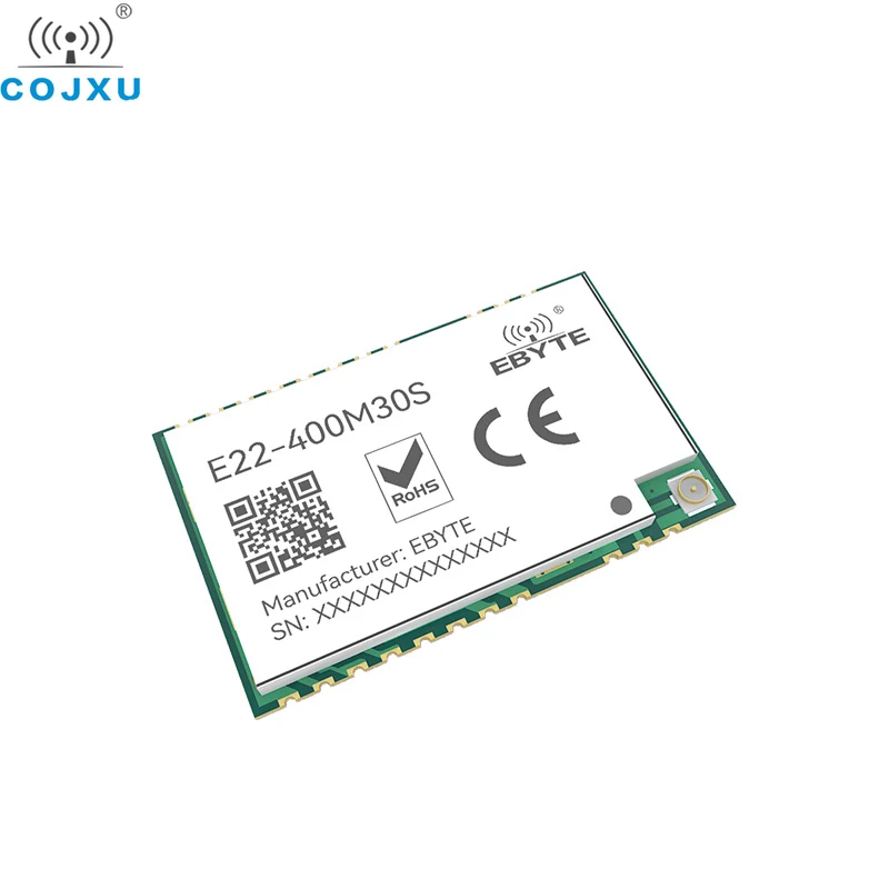 Wireless Module 433MHz LoRaWAN SX1268 32M High-Precision TCXO Wireless LoRa Module SPI SMD 30dBm 12km IPEX Stamp Hole Cojxu E22-400M30S Module