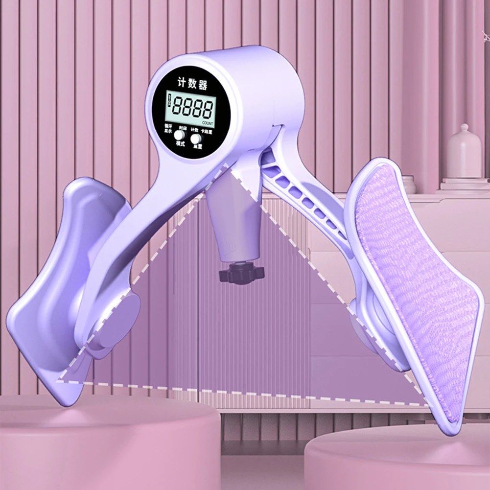 Digital Inner Thigh Exerciser with Counter Skinny Legs Clip Strength Adjustable Battery Powered Men Women Home Fitness Equipment