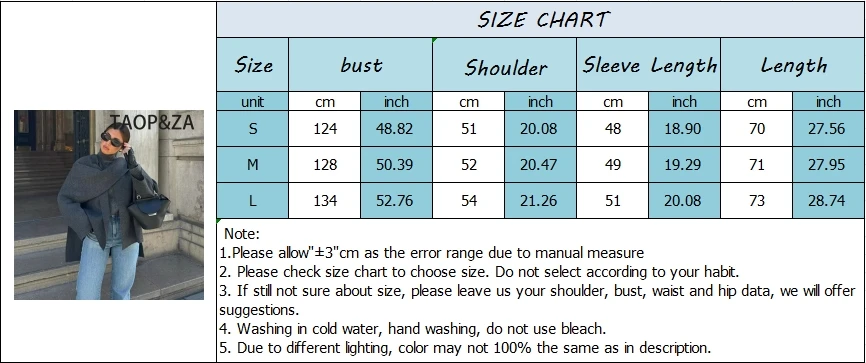 Fashion Scarf Collar Woolen Blends Jackets Women Elegant Long Sleeve Split Hem Loose Short Coats Fashion Autumn Lady Outerwear