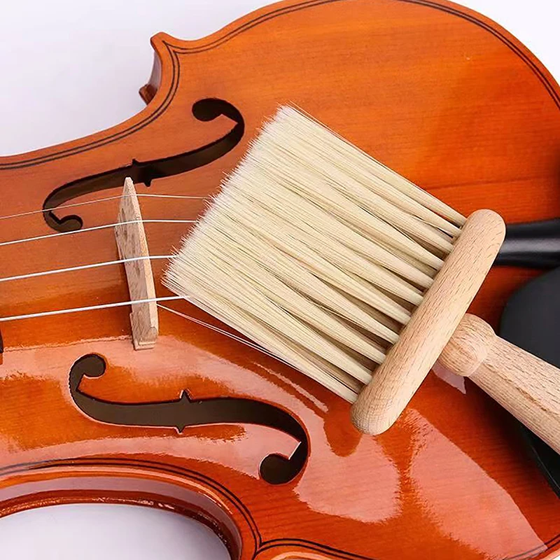 Violin Bow Brush Soft Deep Cleaning Brush Universal for Guzheng Violin Professional Dust Sweeping Accessories