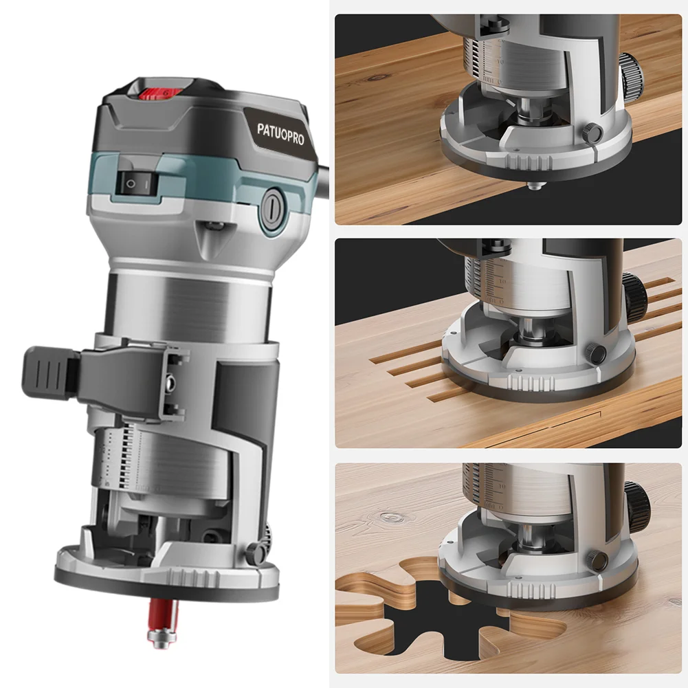 710W Electric Trimmer Router Tool Set Carpentry Wood Milling Cutter Woodworking