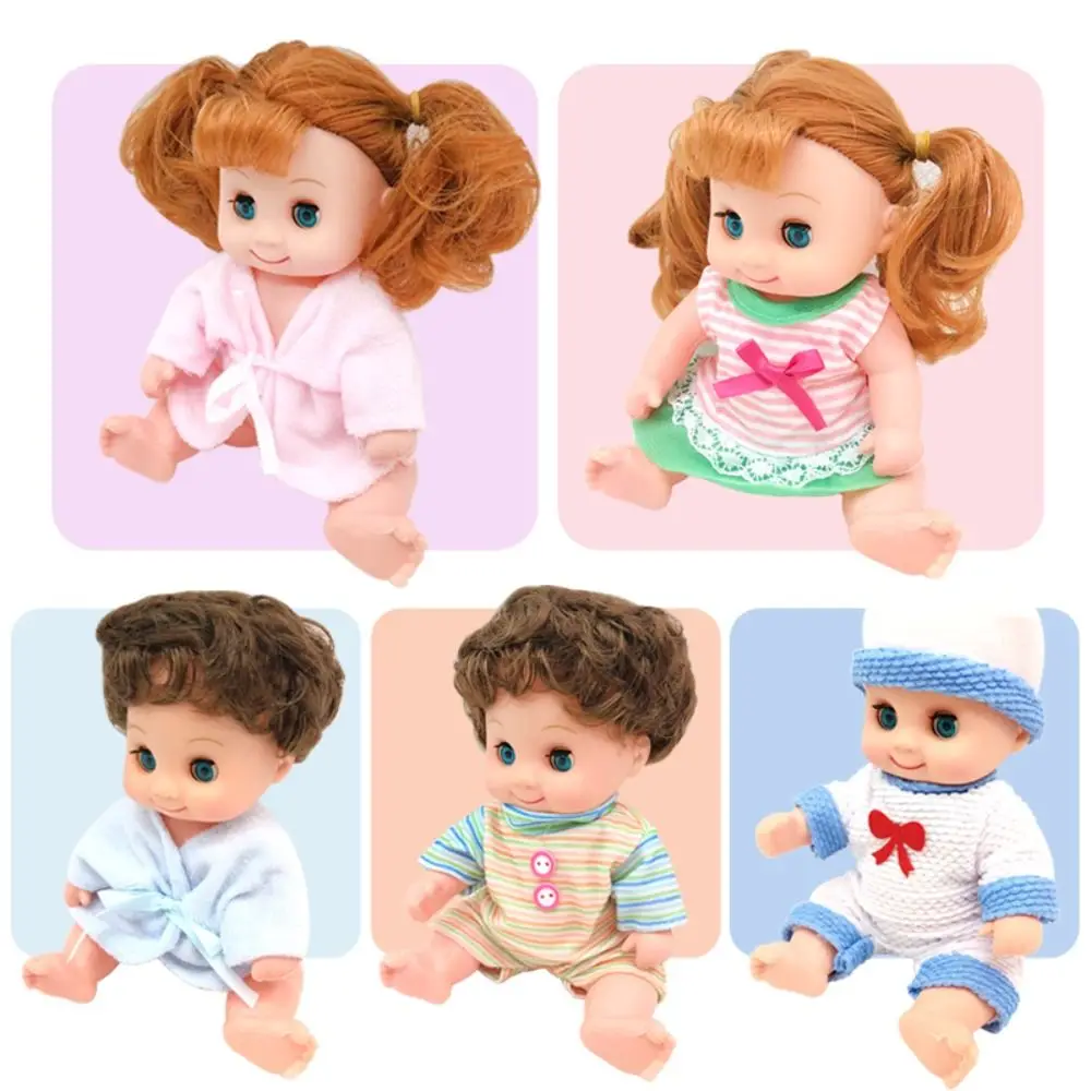 Beautiful Simulation Baby Enamel Doll Kawaii Cute Safety Dress Up Toys Pretend Play Rotatable Joint Baby Dolls Playset Children