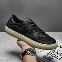 2024 New Men's Shoes Retro Four Seasons Leisure Sports Breathable Fashion Leather Low cut Basic Board Shoes White Shoes 1
