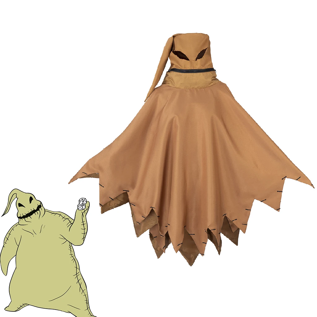 

Oogie Boogie Cosplay Anime Hooded Cloak Halloween Carnival Party Horror Roleplay Ghost Cape Unisex Comic Con Performance Outfit