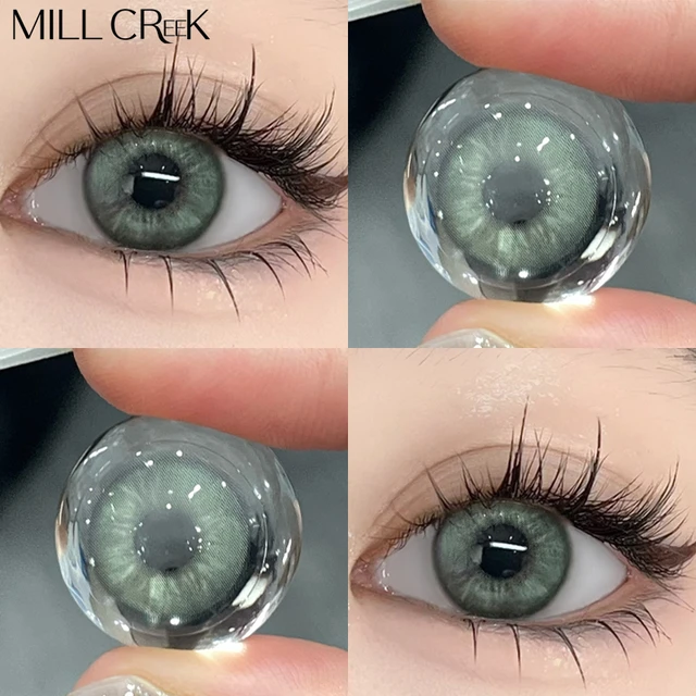 2pcs/pair Color Contact Lenses Natural Bright Cosmetic Eye Contacts Lens  With Colored Contact Lenses For Eyes Gray Blue Yearly - Color Contact Lenses  - AliExpress