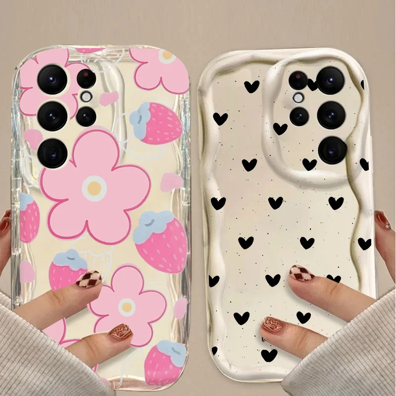 Chic Strawberry Flower Design Phone Case