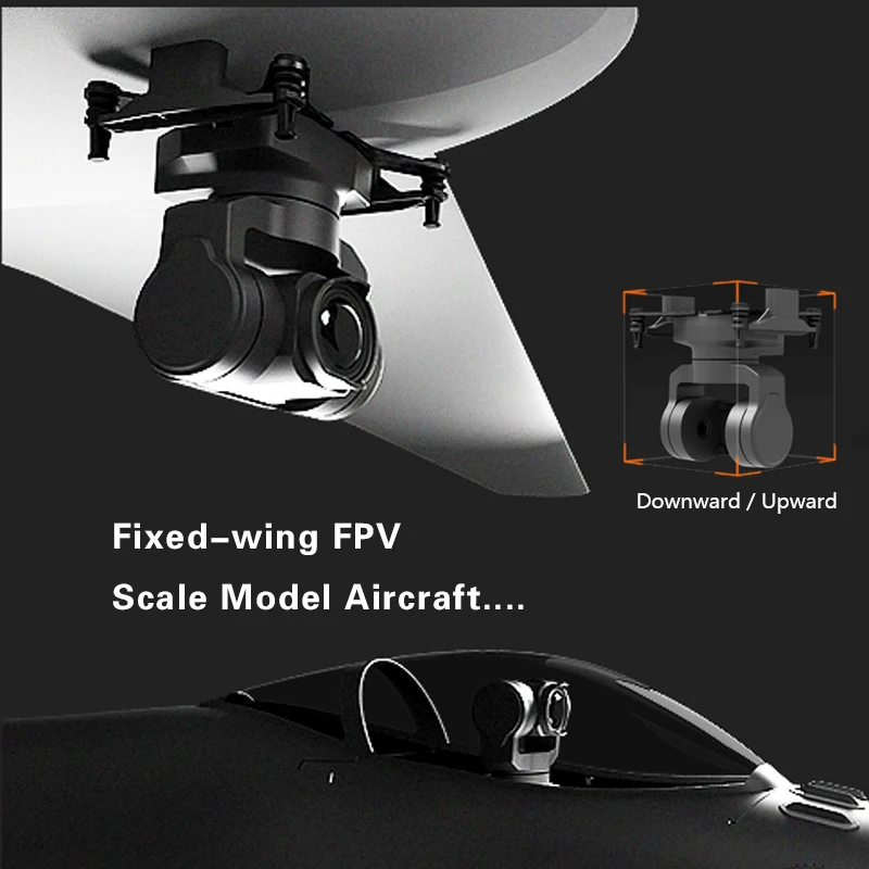 UAV CAR Drone PTZ Camera with 2-Axis Stabilization Gimbal Stand Digital Image Transmission C20D Camera Stand for UAV Drones - 3