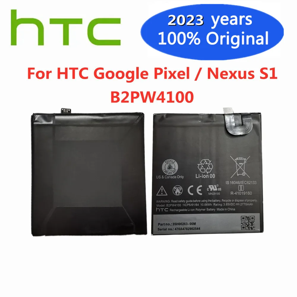 

2023 Years 100% Original 2770mAh B2PW4100 Replacement Battery For HTC Google Pixel / Nexus S1 Li-ion Polymer Batteries Batteria