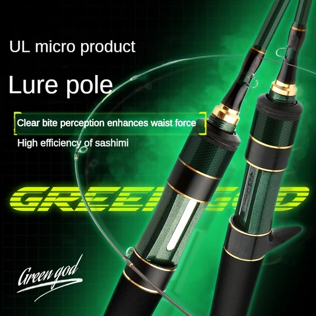 1.38M-1.8M Ultra Light Fishing Rod Carbon Fiber Spinning Casting Lure Pole  Bait WT 1-9g Line WT 2-7LB Fast Trout Fishing Rods - AliExpress