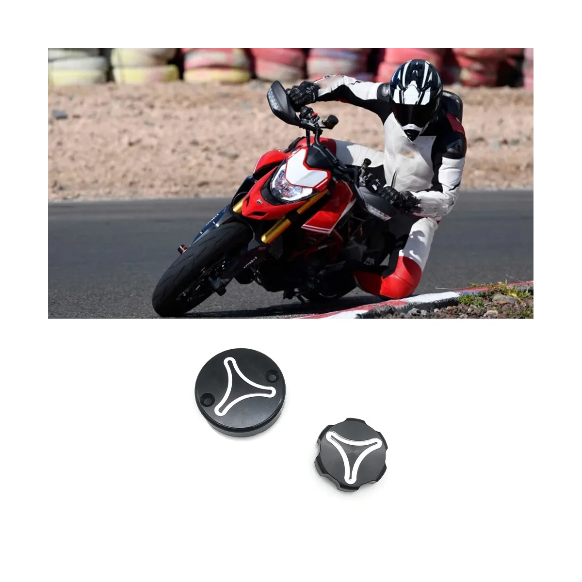 

Motorcycle Brake Fluid Reservoir Liquid Protective Cap Cover For 748 916 PANIGALE V4 HYPERMOTARD 950
