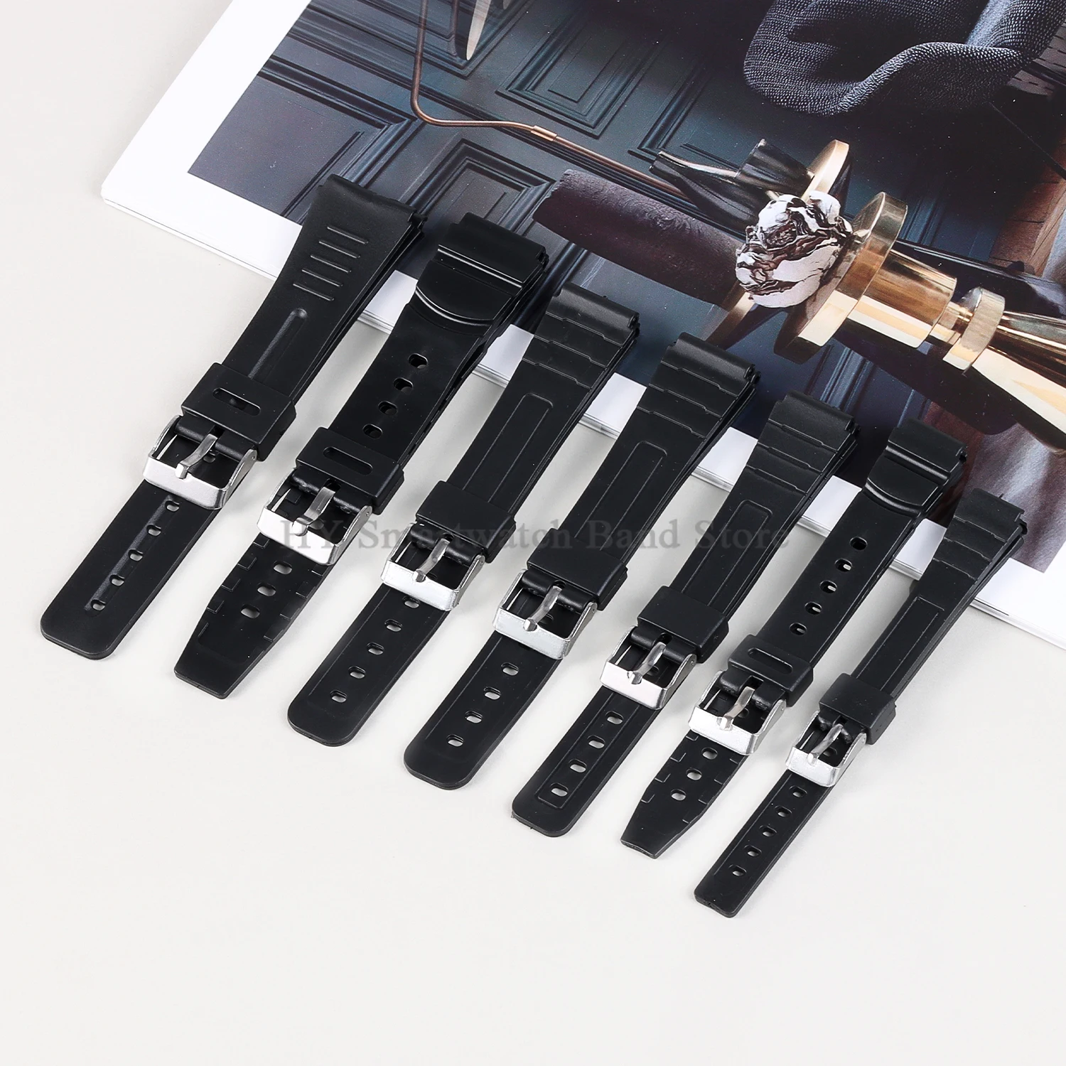 Silicone Rubber Sport Watch Band - Universal Sizes
