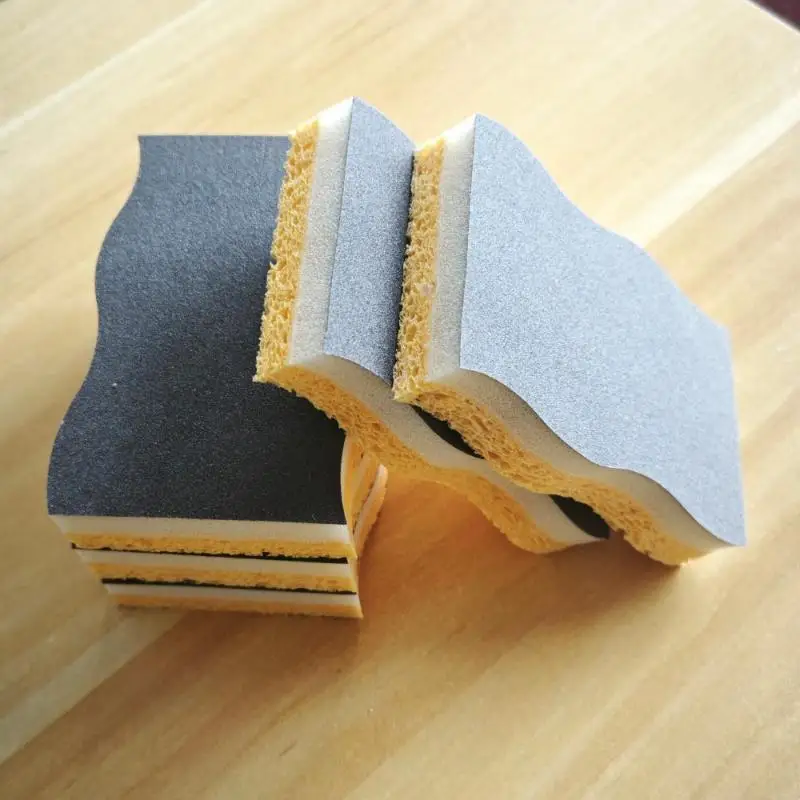 2/6/12Pcs Wood Pulp Cotton Cleaning Sponge Double Sided Dish Washing Scrubber Pad Eco-Friendly Scrubbing Sponge for Kitchen