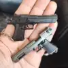 Alloy 1:4 Scale Desert Eagle Mini Pistol Model Keychain Mini Toy Gun Weapon Model Metal Keychain for Adult Kids Christmas Gift 1