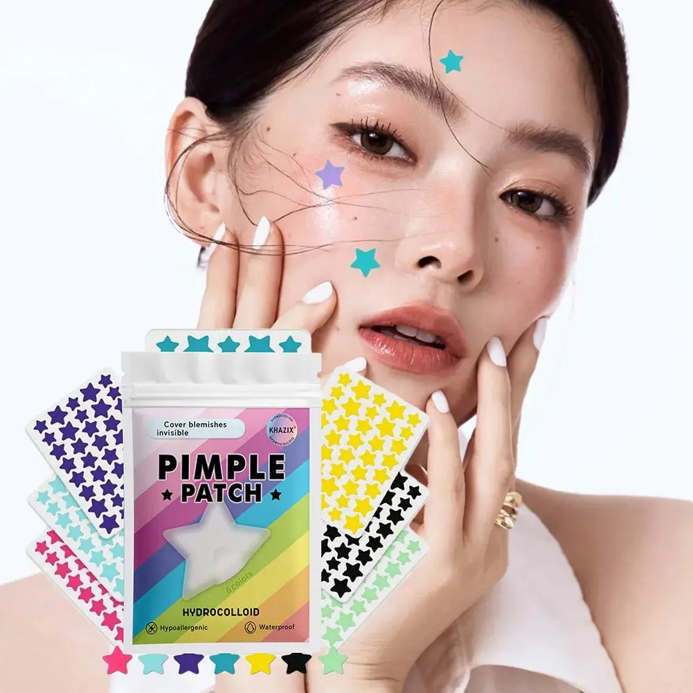280pcs Hydrocolloid acne patches Colorful Star Invisible Pimple Removal Sticker Anti-Acne Spots Marks Concealer Makeup Tool