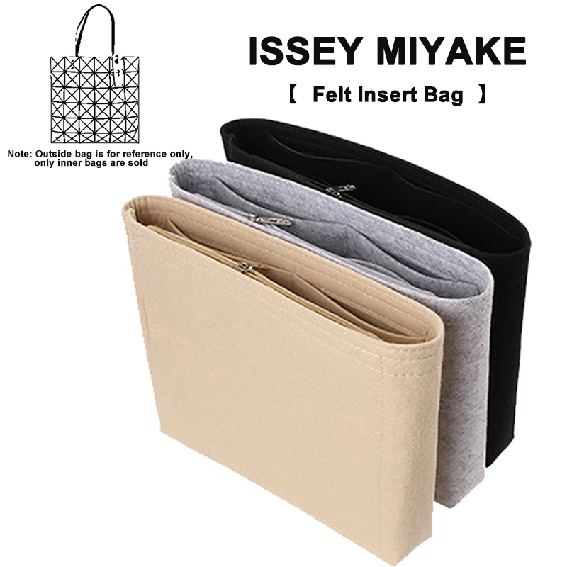 EverToner Felt Insert Bag Fits for Issey Miyake Six Grid Organizer Makeup Handbag Organizer Travel Inner Purse Portable Cosmetic