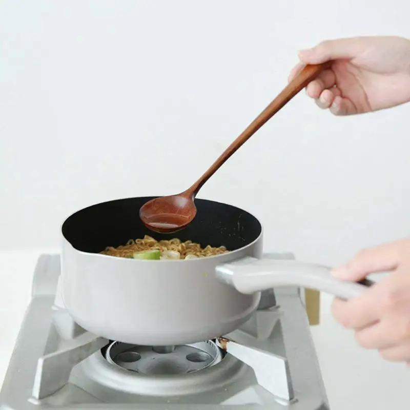 5 Pcs Long Wooden Spoons for Wooden Spoon,Wooden Cooking Spoon,Soup Spoon