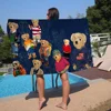 Cute Teddy Bear Happy Bath Towel Microfiber Soft Water Absorbing Breathable For Girl Kids Decorative Cartoon Beach Towel 2
