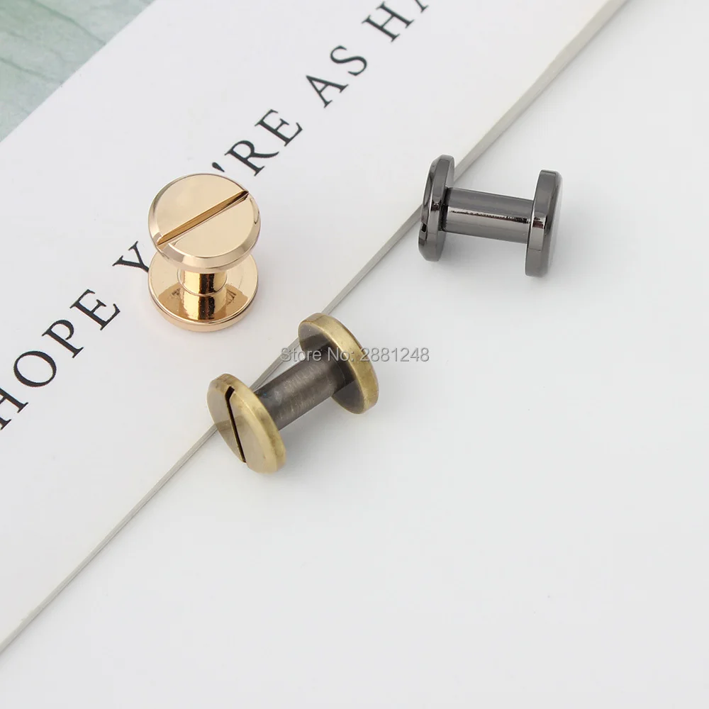 10-30-100pcs 10*8mm copper round flap head metal stud for punk bags hardware rivet studs nail accessories  screws nickel
