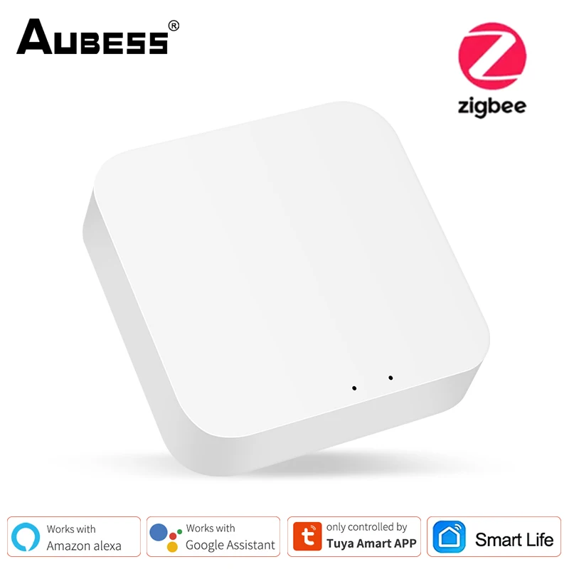 traffic light Aubess Zigbee Smart Vibration Sensor Detection Window Door Sensor Tuya Smart Life APP Notification Real-Time Motion Shock Alarm sound alarm device Alarms & Sensors