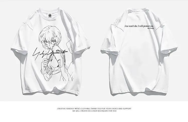 EVANGELION 30th Anniversary Illustration T-Shirt（REI（WHITE）） エヴァンゲリオン公式アパレルブランド【RADIO EVA Online Store】