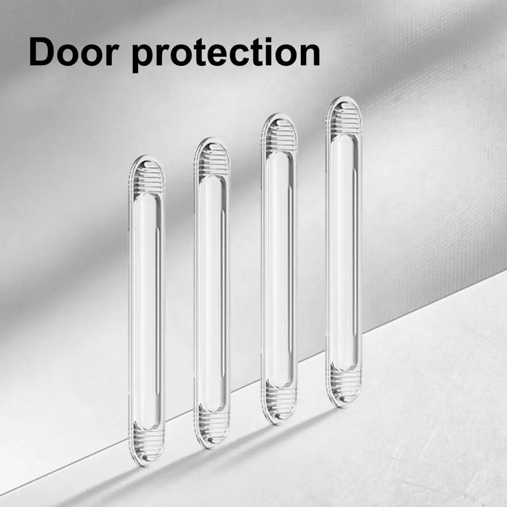 Popular Anti-collision Strips Adhesive Transparent Rearview Mirror Strips Door Handle 4Pcs