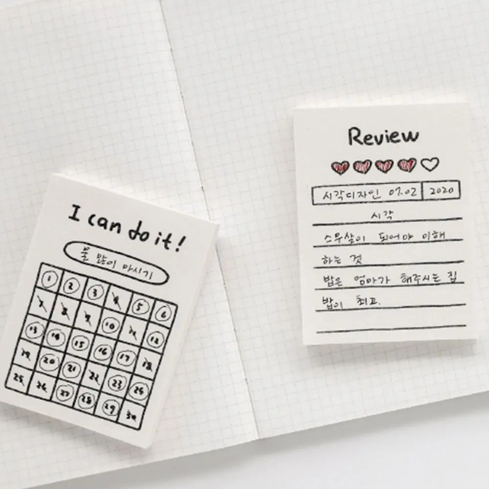 50 Sheets Creative Schedule Memo Pad Simple Checklist Notepad Portable Schedule Planner Time Notepads Student Stationery